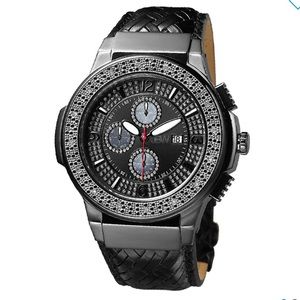 JBW Men’s Saxon Embossed Diamond Watch